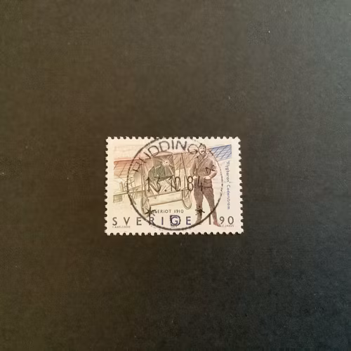 Svensk Flyghistoria facit nr 1319 lyxstämplat HUDDINGE 2