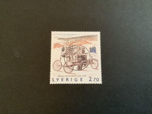 Svensk flyghistoria facit nr 1321 lyxstämplat HUDDINGE 2
