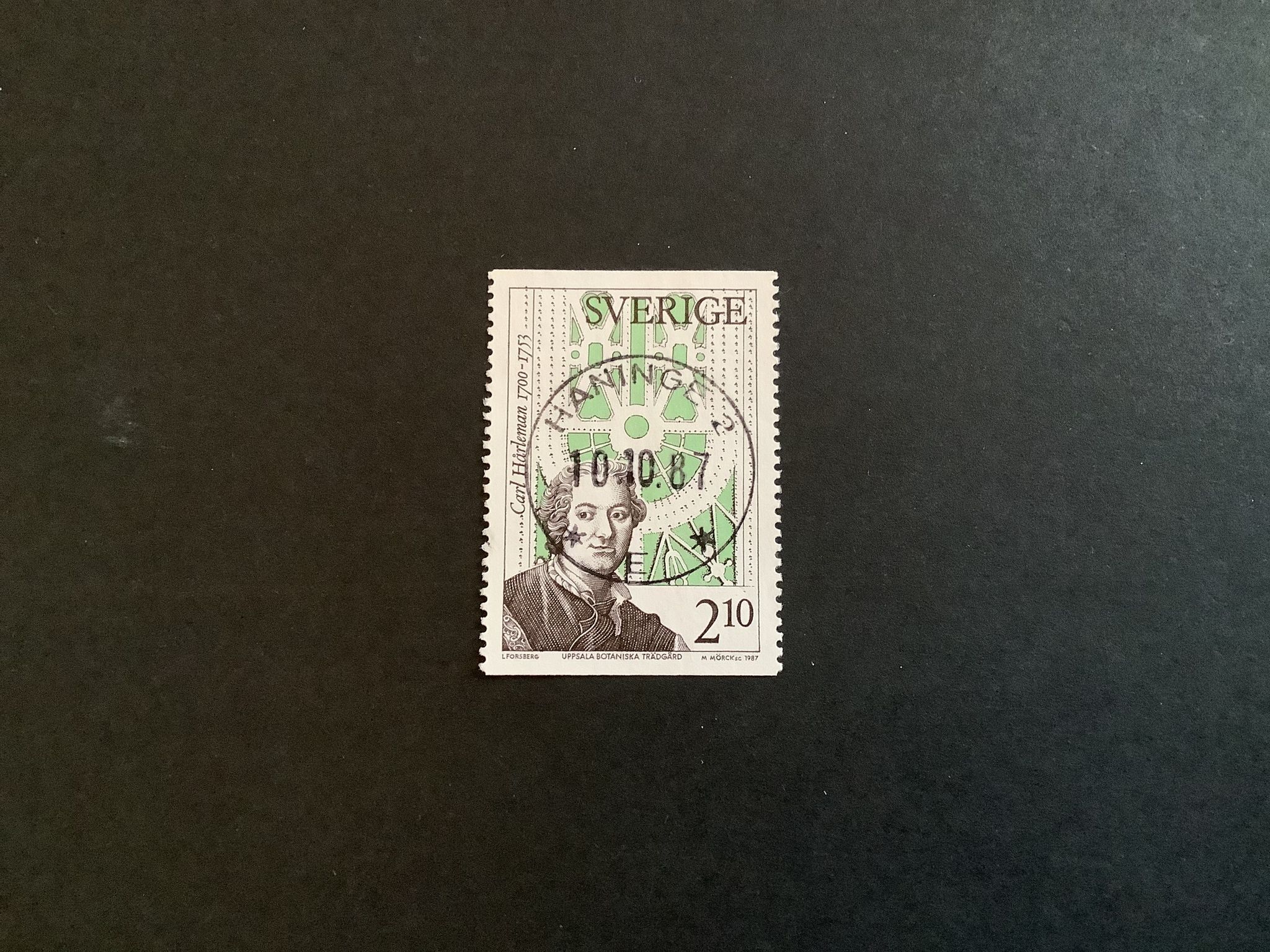 Botanaika trädgårdar facit nr 1471 lyxstämplat HANINGE 2