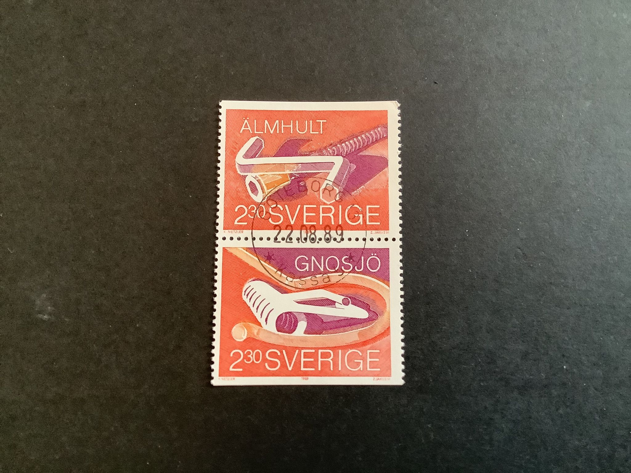 Småländsk företagsamhet facit nr 1574 SX lyxstämplat par GÖTEBORG 13