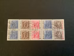 Järnålder facit nr 604-607 lyxstämplat block STOCKHOLM