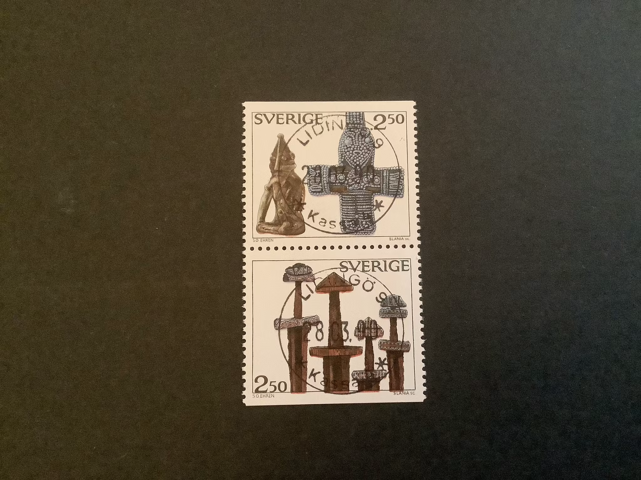 Vikingar facit nr 1616 SX lyxstämplat par LIDINGÖ 9