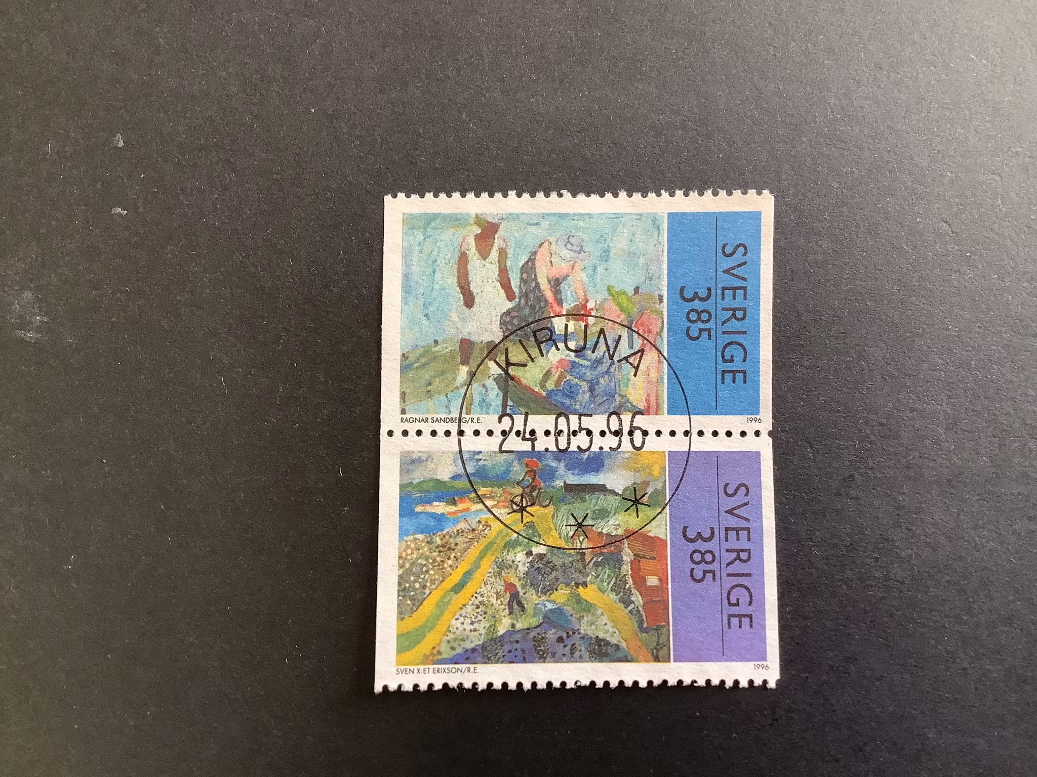 Sommar i konsten facit nr 1966+1962 i lyxstämplat par KIRUNA