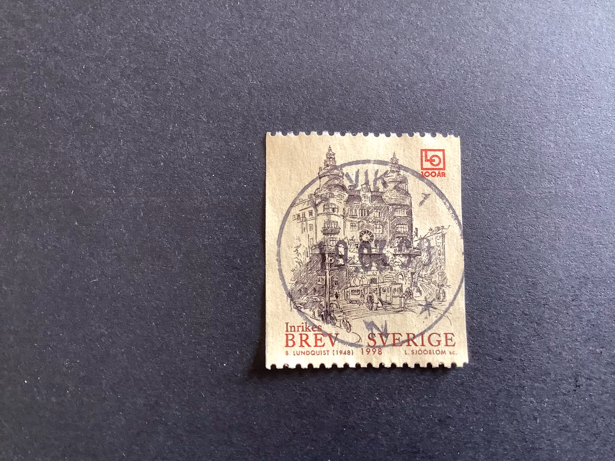 LO 100 år facit nr 2060 lyxstämplat ARVIKA 1