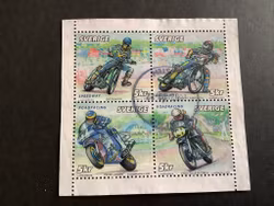 Motorsport stämplat block, facit nr 2335-2338