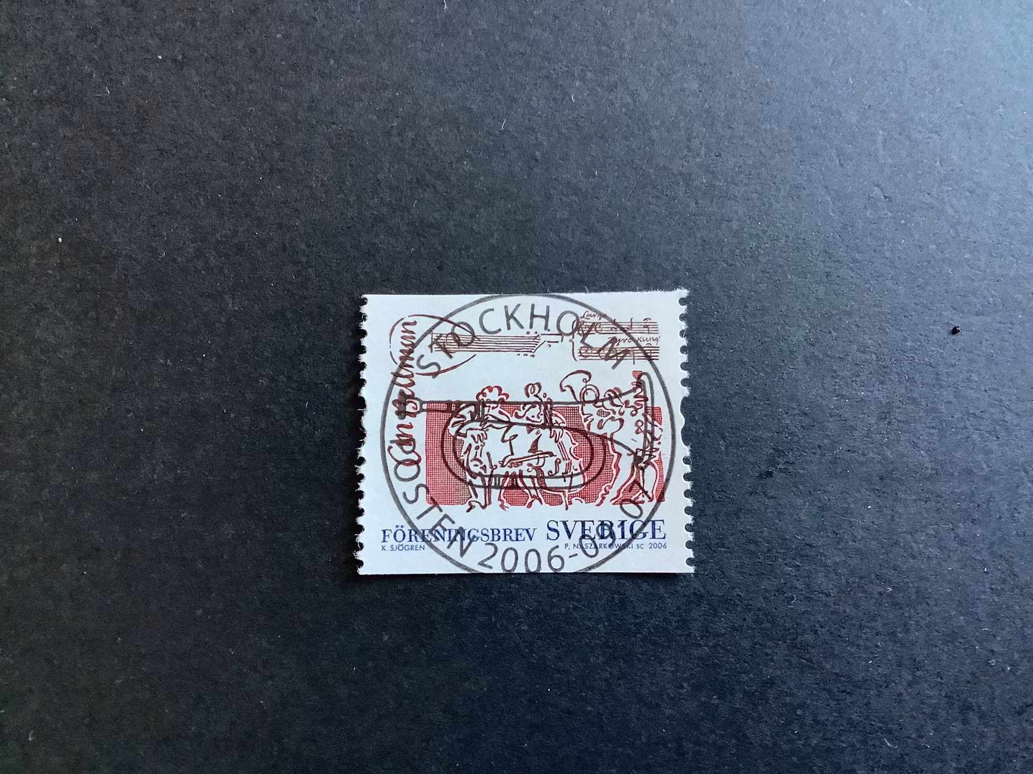 Bellman 2006 facit nr 2559 lyxstämplat märke STOCKHOLM