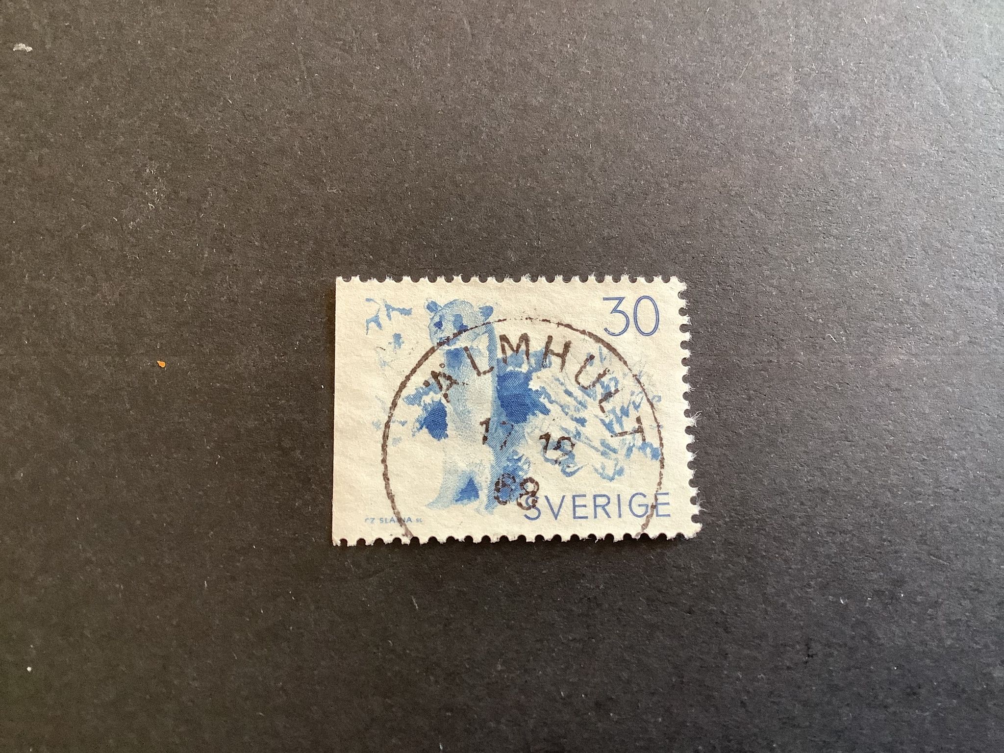 Bruno Liljefors djur facit nr 646 B1 praktstämplat ÄLMHULT