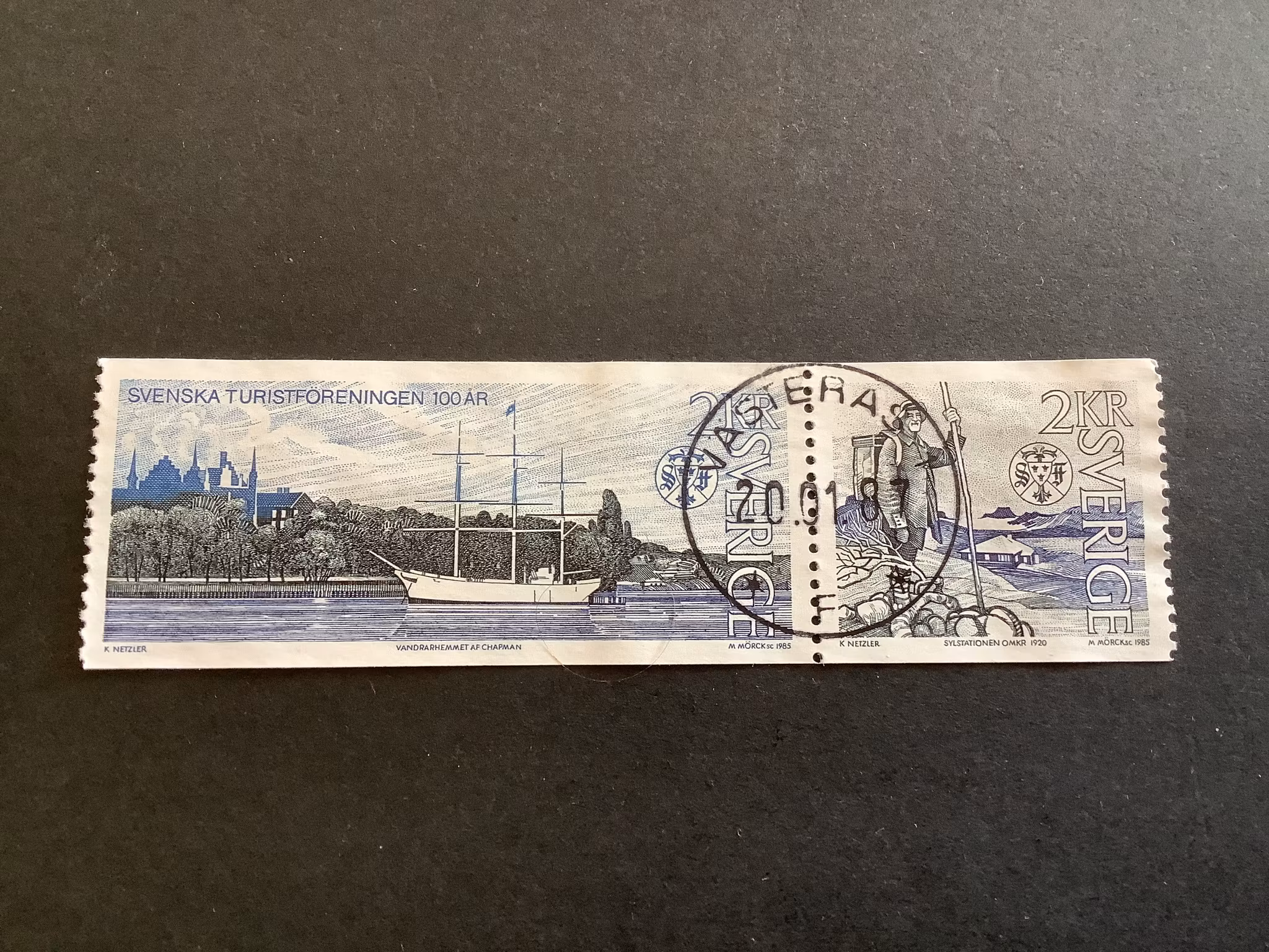 Turistföreningen facit nr 1358 SX lyxstämplat par VÄSTERÅS 1