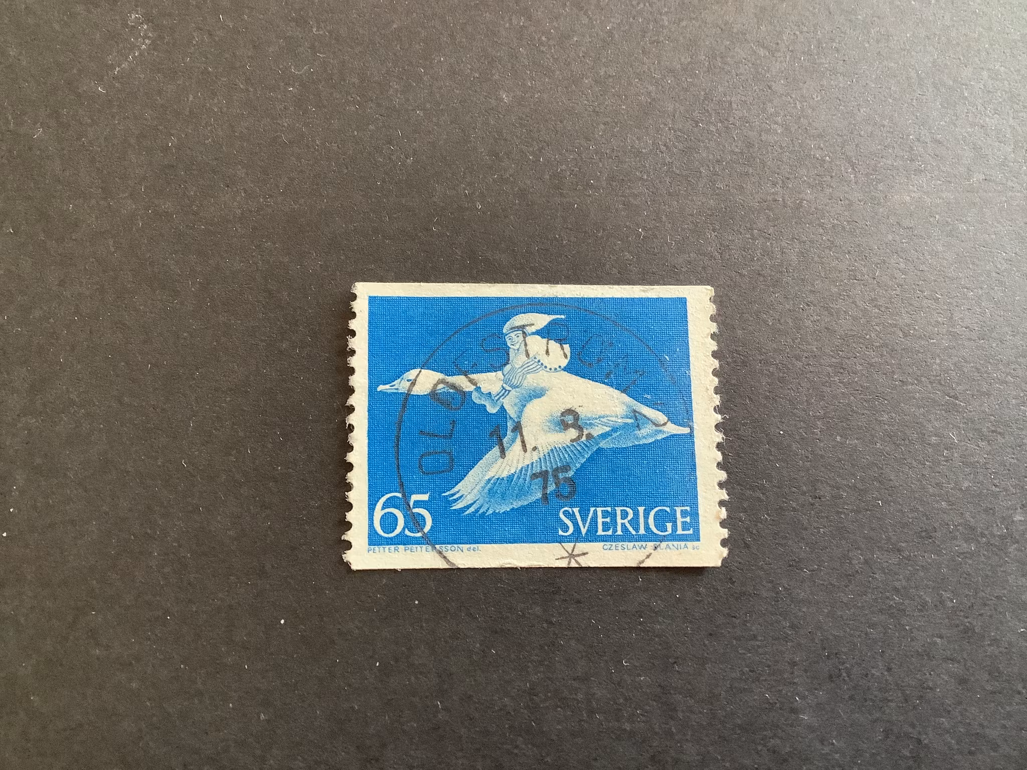 Nils Holgersson facit nr 750 A V1 lyxstämplat OLOFSTRÖM