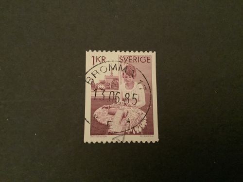 Knypplerska facit nr 955 A lyxstämplat BROMMA 17