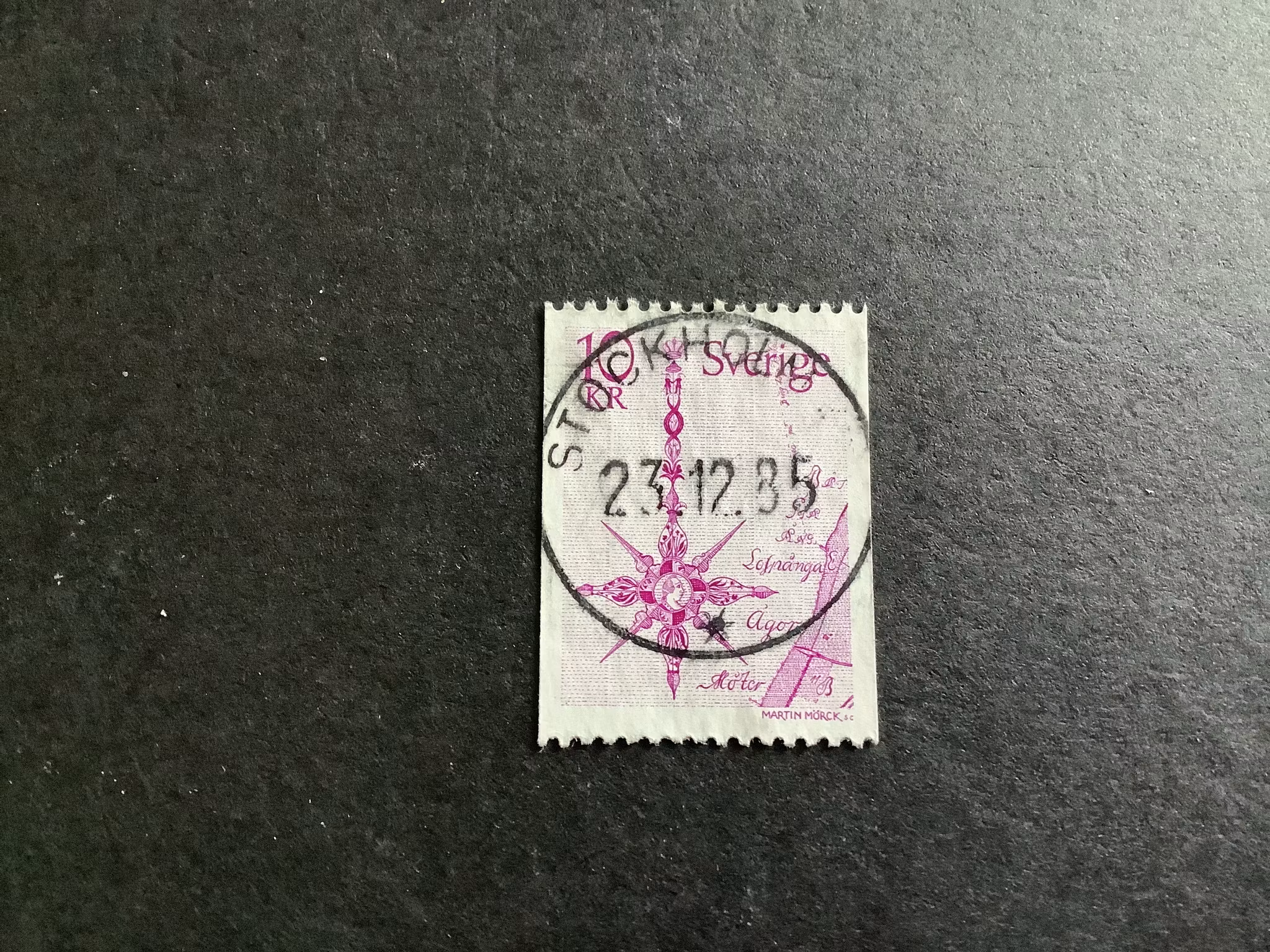 Norrpil facit nr 1054  lyxstämplat STOCKHOLM
