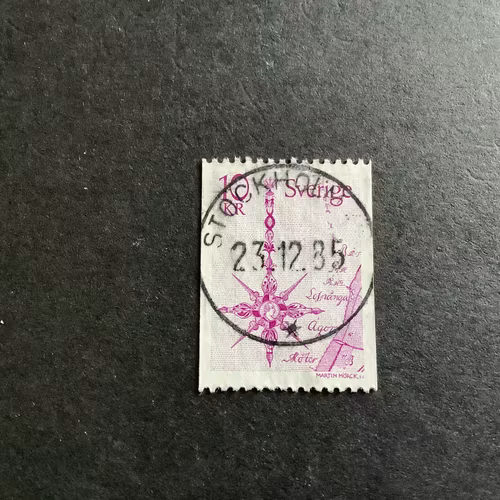 Norrpil facit nr 1054  lyxstämplat STOCKHOLM