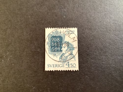 Jan Olof Wallin facit nr 1091 lyxstämplat STOCKHOLM 1
