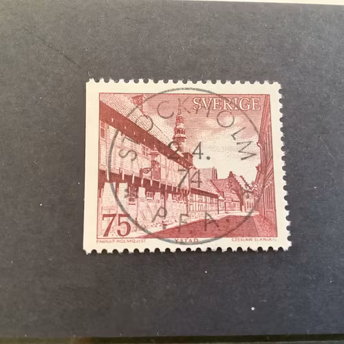 Ystad lyxstämplat facit nr 866 B1 STOCKHOLM 2.4.74