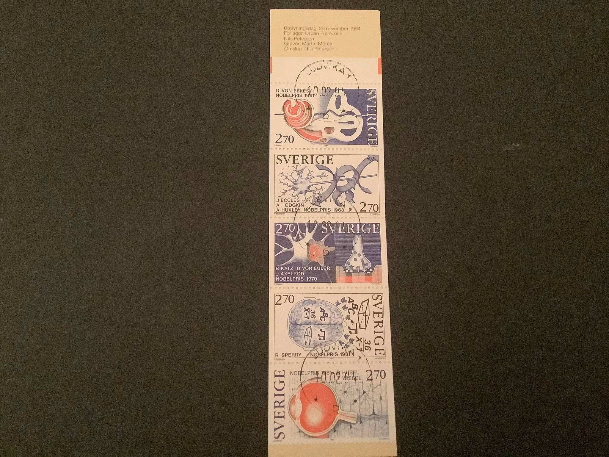 H 356 facit nr 1328-1332 lyxstämplat häfte LUDVIKA  1
