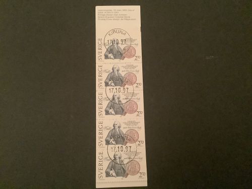 Traktat Sverige-USA H 343 facit nr 1249 lyxstämplat KIRUNA