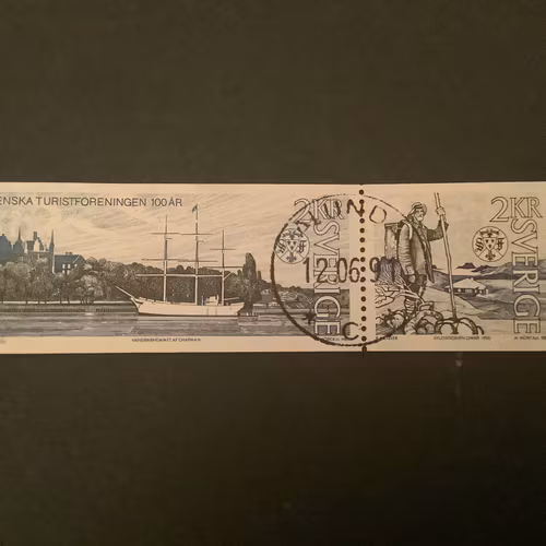 Turistföreningen facit nr 1358 SX2 lyxstämplat par ALUNDA