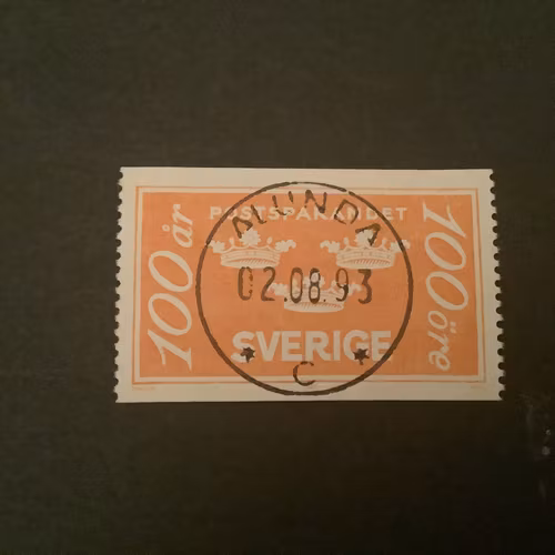 Postsparandet 100 år facit nr 1284 lyxstämplat ALUNDA
