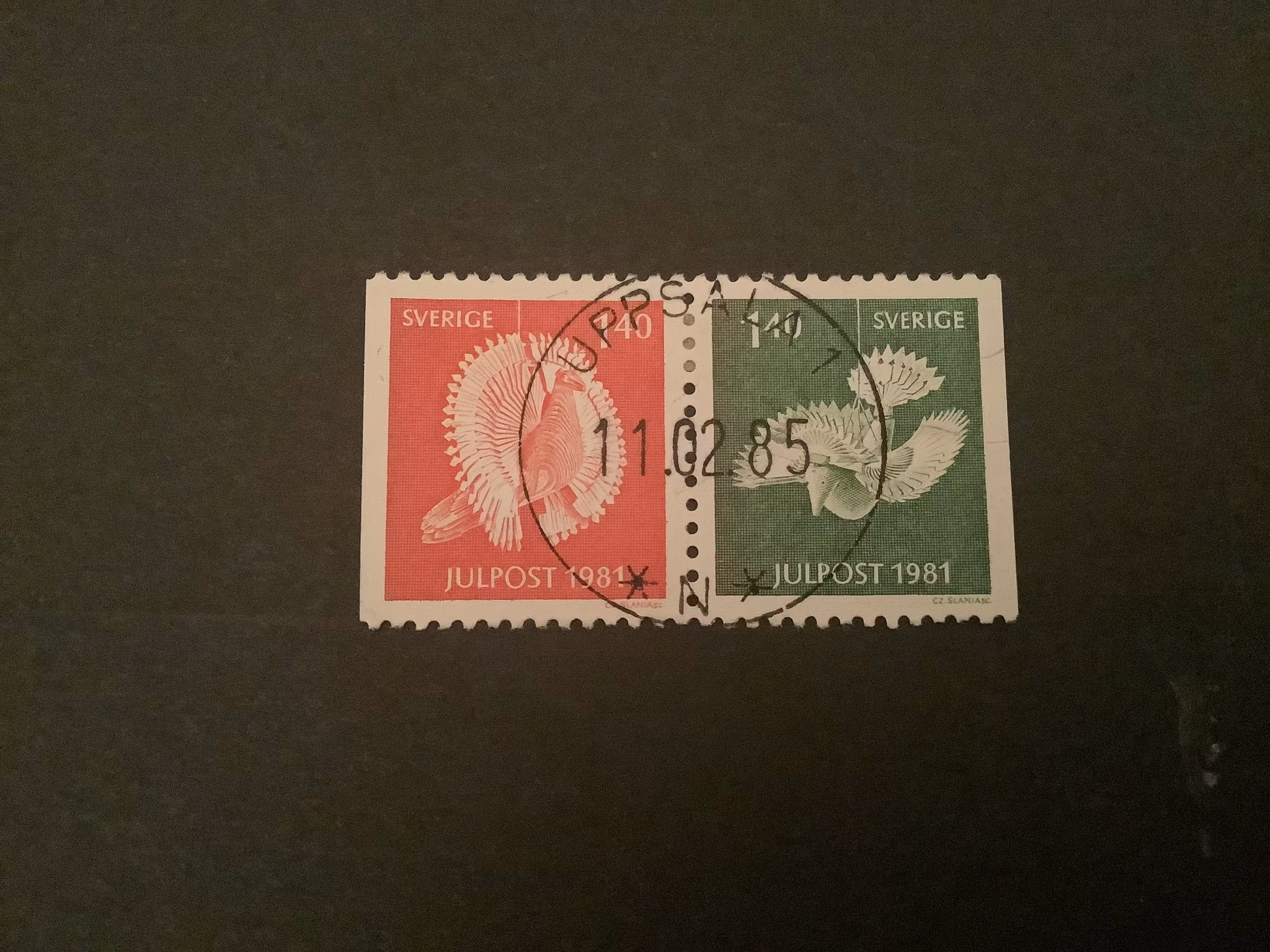 Julpost 1981 facit nr 1191 SX lyxstämplat UPPSALA 1