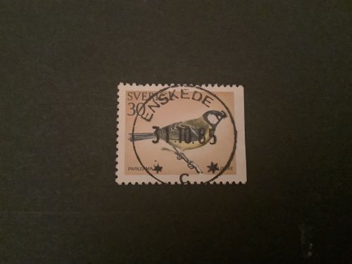 Svenska fåglar facit nr 712 lyxstämplat ENSKEDE