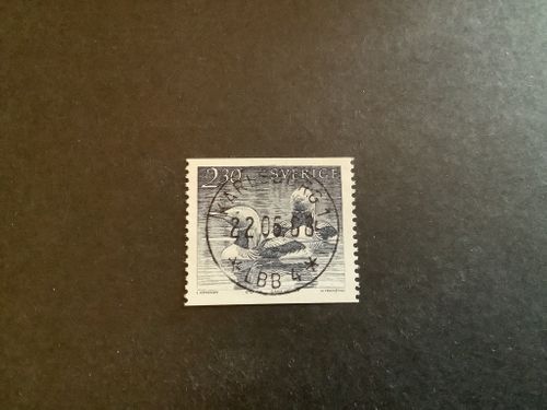 Fåglar vid vatten facit nr 1395 lyxstämplat KARLSBORG 1 *LBB4*