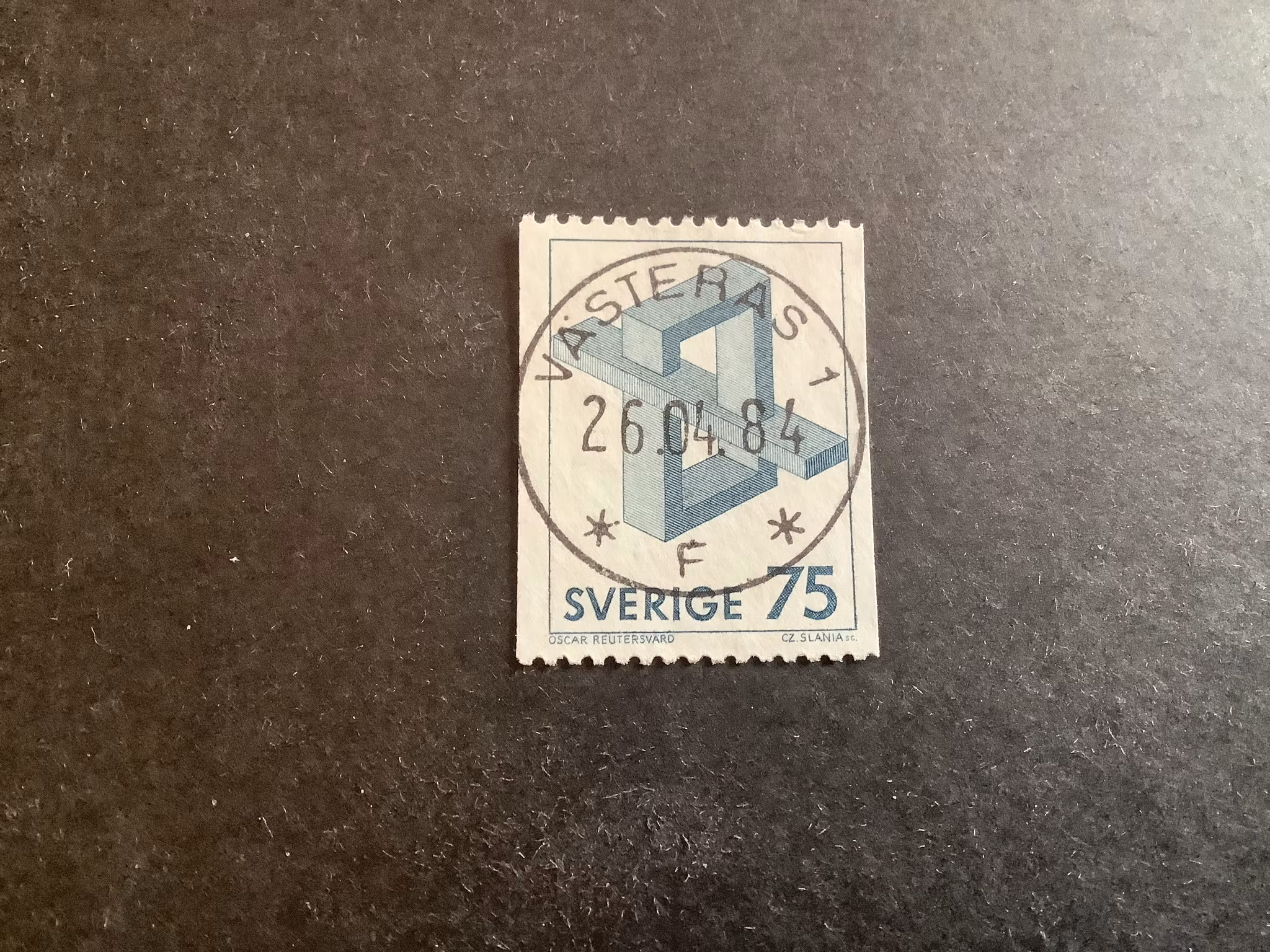 Omöjliga figurer facit nr 1201  lyxstämplat VÄSTERÅS 1