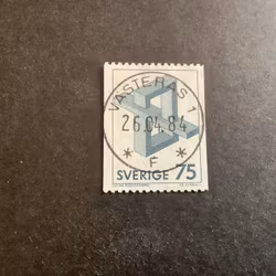 Omöjliga figurer facit nr 1201  lyxstämplat VÄSTERÅS 1