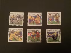 Svensk fotboll facit nr 2415-2420 stämplad serie