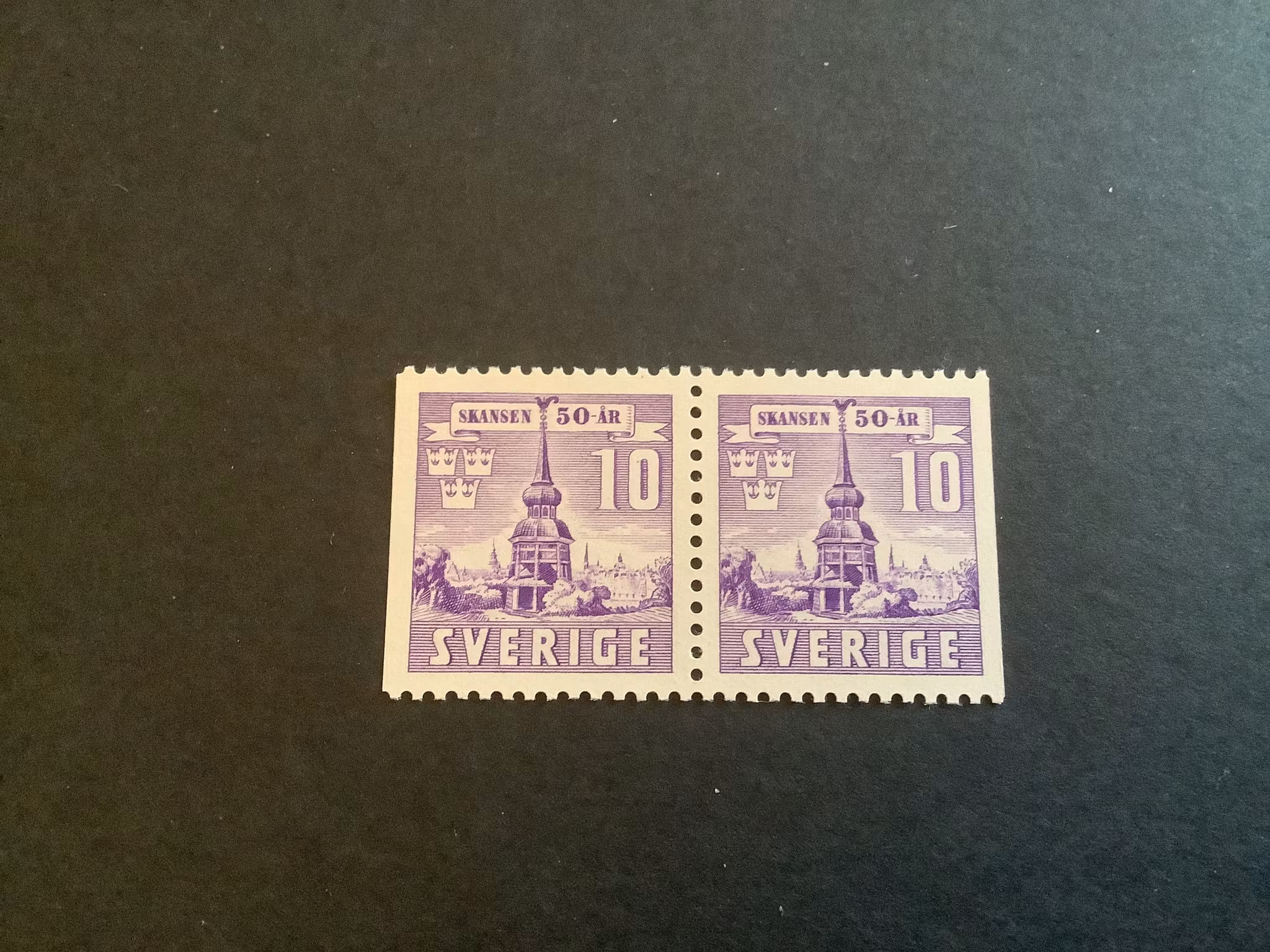 Skansen facit nr 330 BB postfrisk par