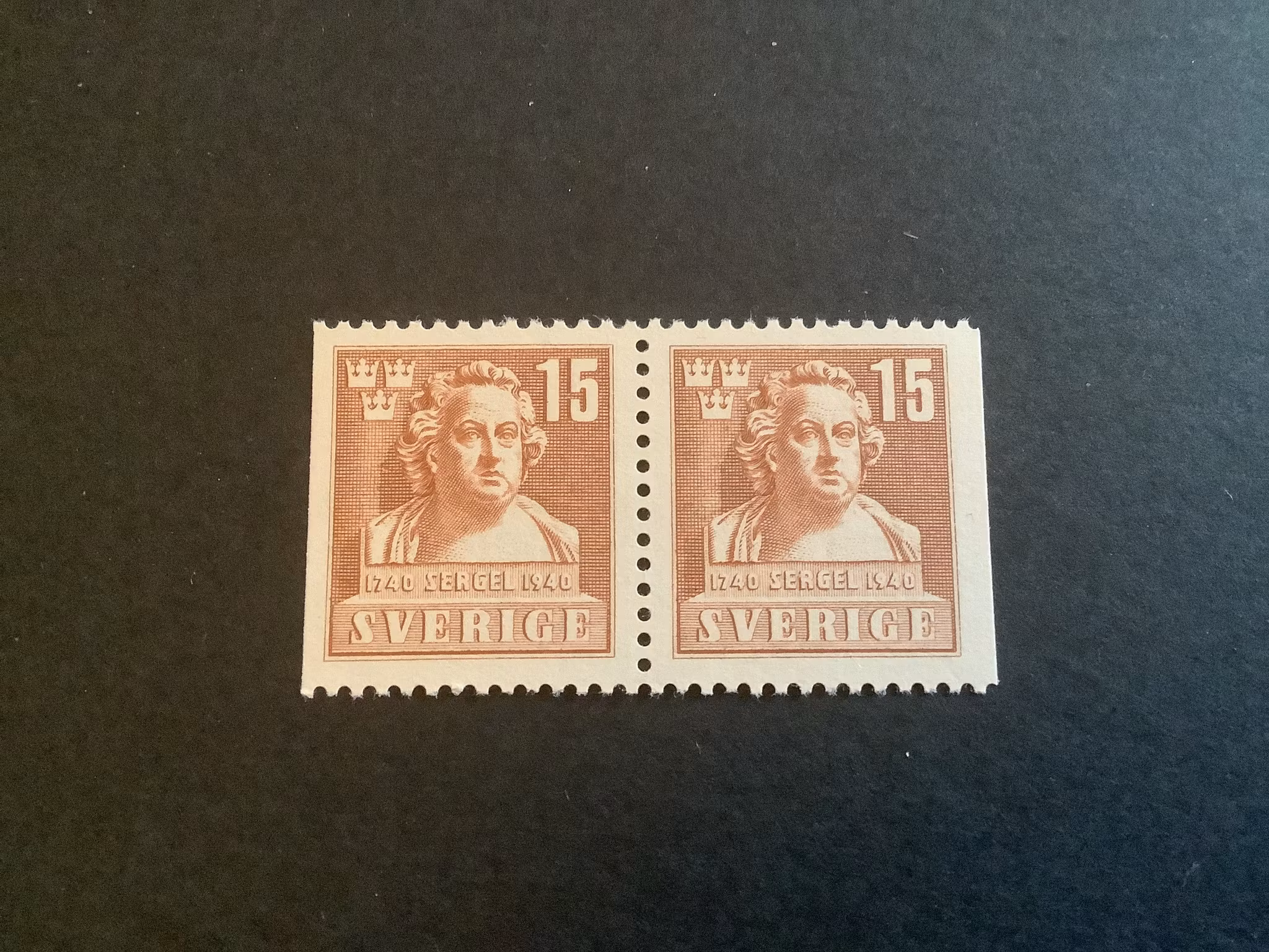 Sergel facit nr 326 BB postfriskt par