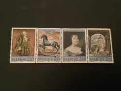 Konst på Gripsholms slott 1987 facit nr 1463-1466 stämplat block