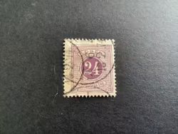 Lösen T 14 rödviolett stämplat märke, facit nr L 7 a