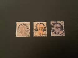 Flygpostfrimärken facit nr 136-138 stämplad serie