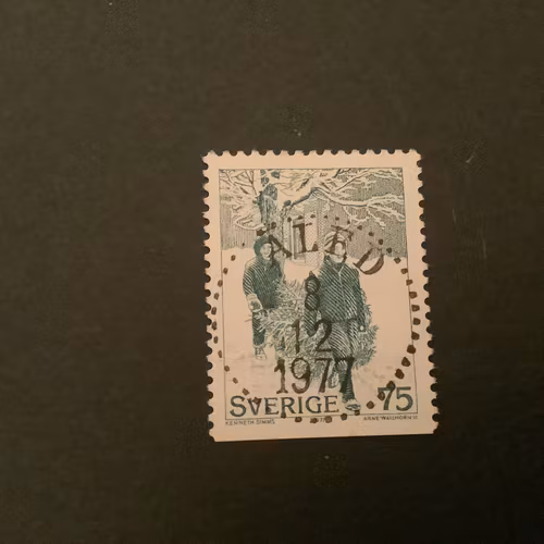 Julförberedelser facit nr 1023 lyxstämplat ÅLED