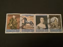 Konst på Gripsholms slott facit nr 1463-1466 i stämplat block