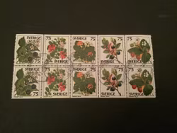 Vilda bär facit nr 1011-1015 i stämplat block