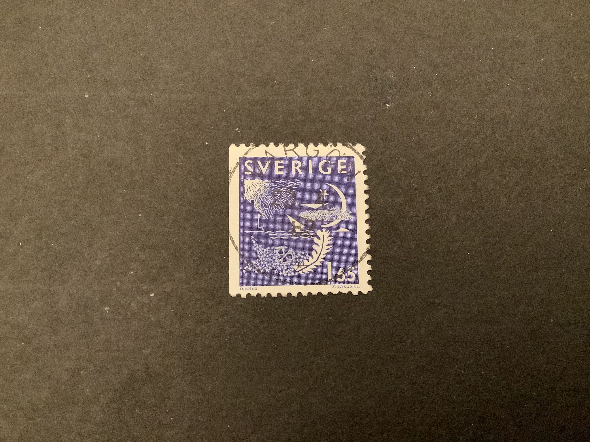 Natt och dag facit nr 1175 B1 lyxstämplat VARGÖN