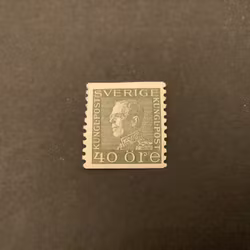 Gustaf V profil vänster ostämplat märke, facit nr 190 b