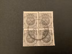 Lilla riksvapnet facit 71 stämplat 4-block