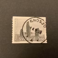 Ale stenar facit nr 579 praktstämplat GNOSJÖ