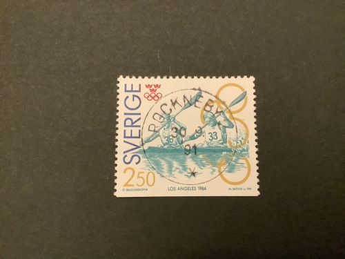 Olympiskt guld I facit nr 1699 lyxstämplat ROCKNEBY 2