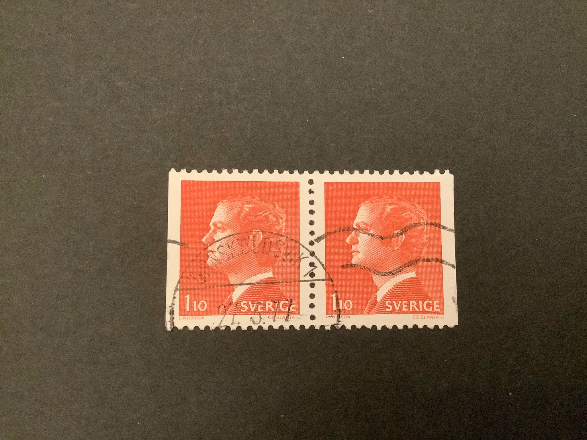 Carl XVI Gustaf typ I facit nr 919 BB praktst. Par ÖRNSKÖLDSVIK 1