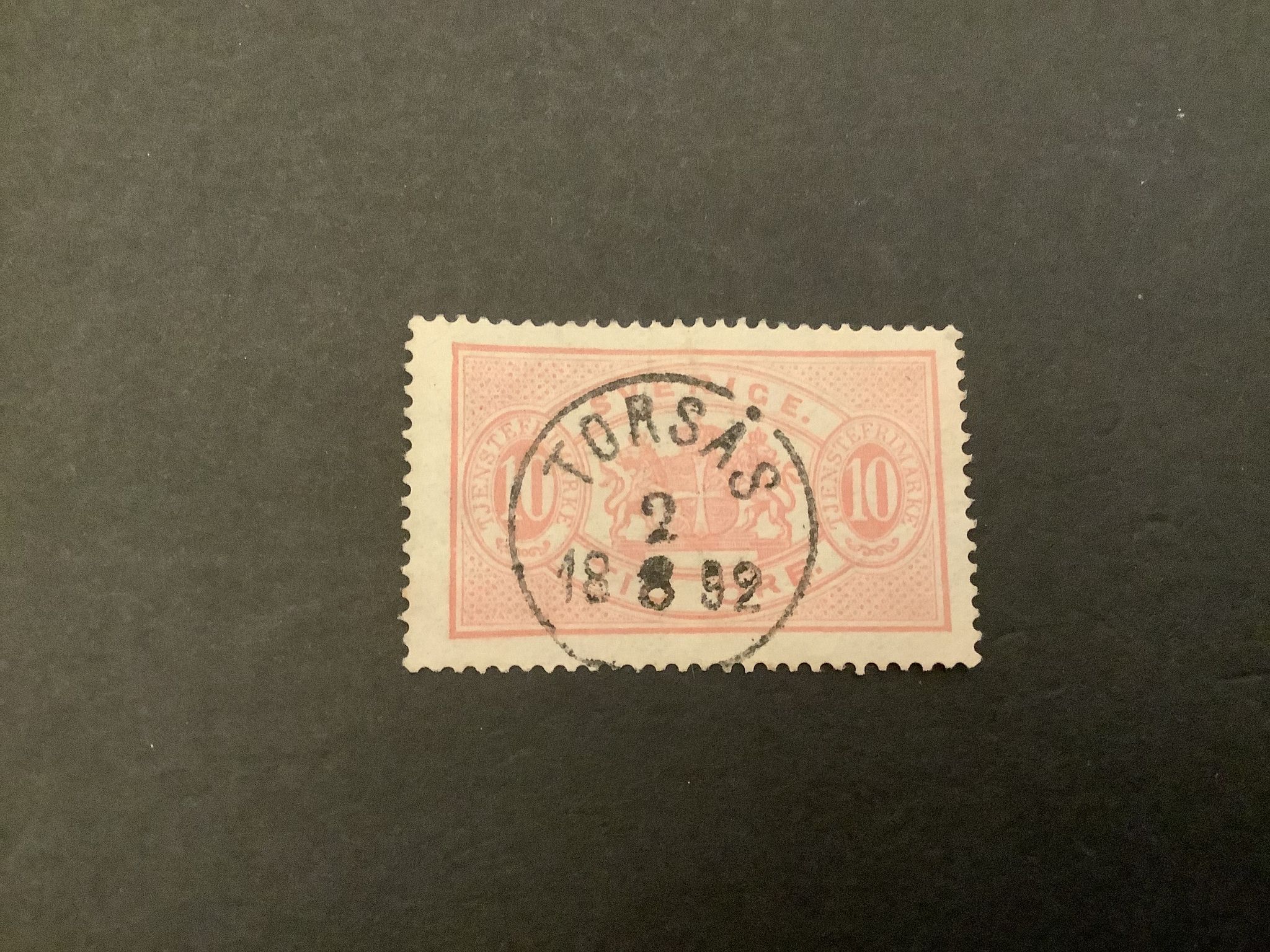 Fnr TJ 16 A lyxstämplat TORSÅS med veck