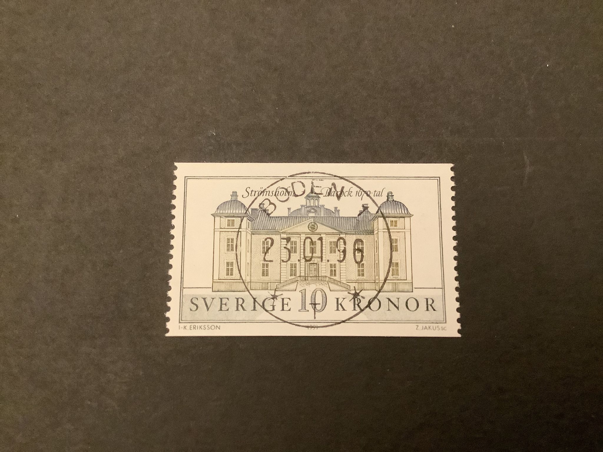 Strömsholm facit nr 1701 lyxstämplat BODEN 1