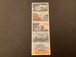 Nobelpris Litteratur facit nr 1381-1385  lyxstämplat block HALMSTAD 3