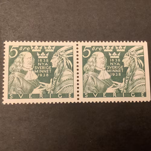 Nya Sverigeminnet facit nr 261 postfriskt CB-par