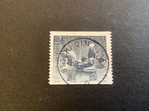 Fåglar vid vatten facit nr 1395 praktstämplat STOCKHOLM-KLARA