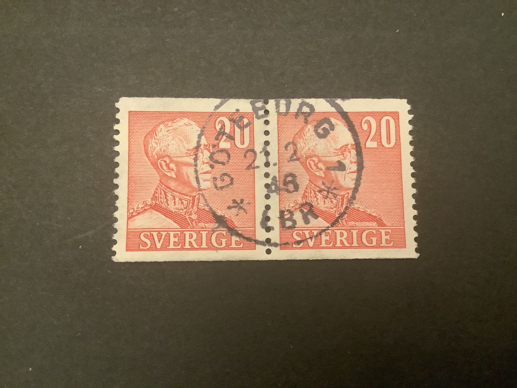 Fnr 276 A i lyxstämplat par GÖTEBORG 1*LBR*