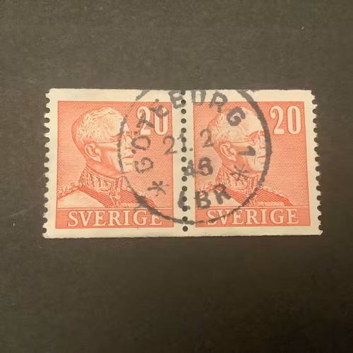 Fnr 276 A i lyxstämplat par GÖTEBORG 1*LBR*