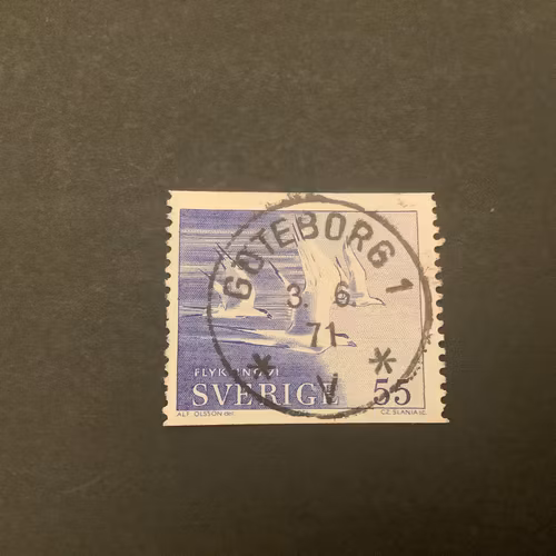 Flykting 71 facit nr 724 A lyxstämplat GÖTEBORG 1